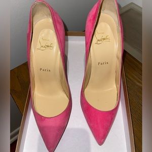 CHRISTIAN LOUBOUTIN
Pigalle Follies pink suede heels